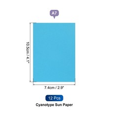 Cyanotype Paper, 12 Sheet Sun Print Paper Kit Blue Crafts Paper 4.1×2.9″
