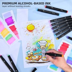 Alcohol Marker Pens Set Dual Tip 12 168 Colors Sketch Drawing Art Markers