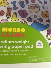 Lot Of 10 Mondo Llama 40 Page Acid Free Medium Weight Drawing Pads – New