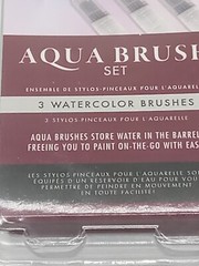 Water Coloring Brush Pens, Set of 3 Aqua Painting Brushes, Water Soluble Colors