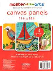 NEW Painting Canvas Panels Master of the Arts 9 x 12 3-pack White Sealed