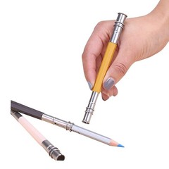 Dual Head Pencil Holder Extender 6 PCS Set Sketch Charcoal Tool Art Supply