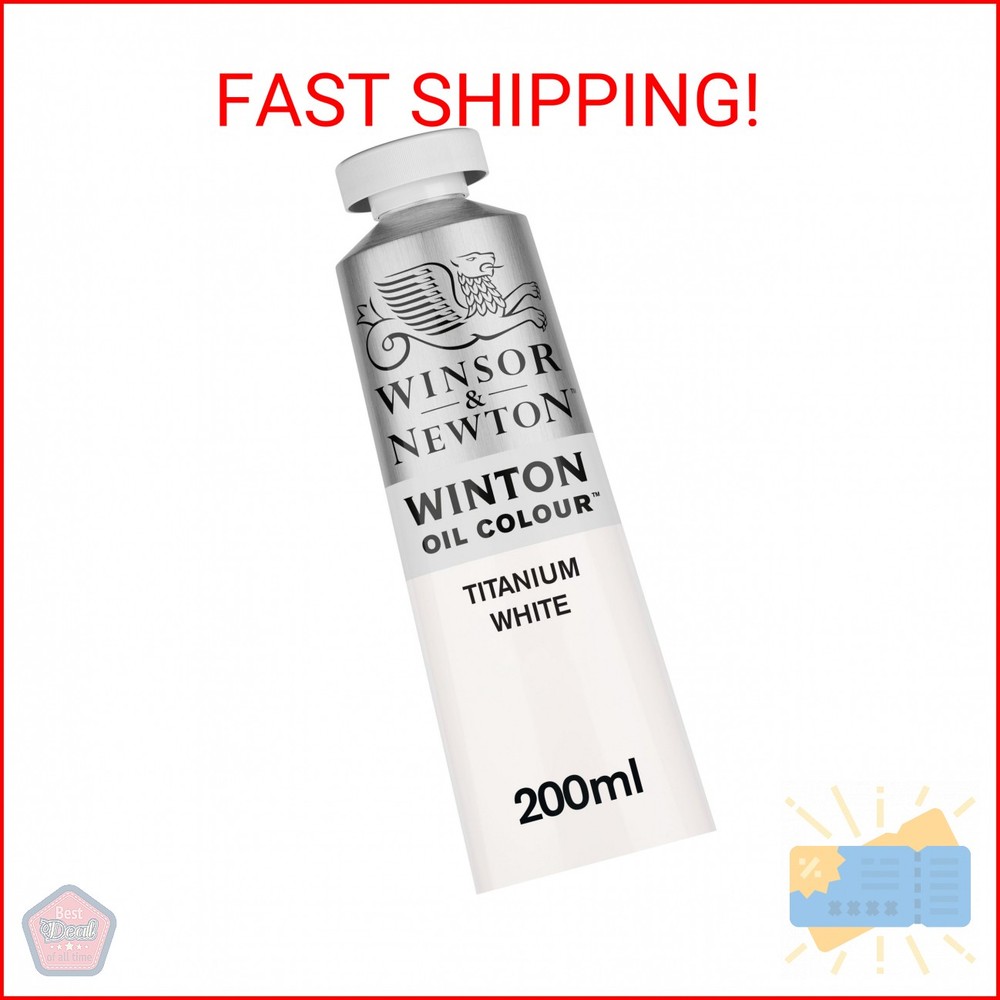 Winsor & Newton Winton Oil Color, 200ml (6.75-oz) Tube, Titanium White