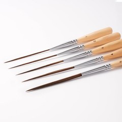 Long Liner Brush, 5pcs Ox Ear Hair Liner Paint Brush Set for Filling8595