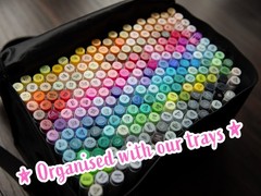 Inserts for Ohuhu Honolulu 216 Marker Bag, 3D Printed Trays Dividers (220 slots)