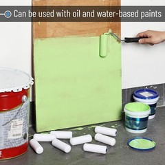 Bates- Paint Roller 4 Inch Frame with 2 4 inches, Black & White