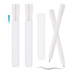 6 Pcs 0.5mm Rollerball Pens, Gel Ink Pens for Gift, White