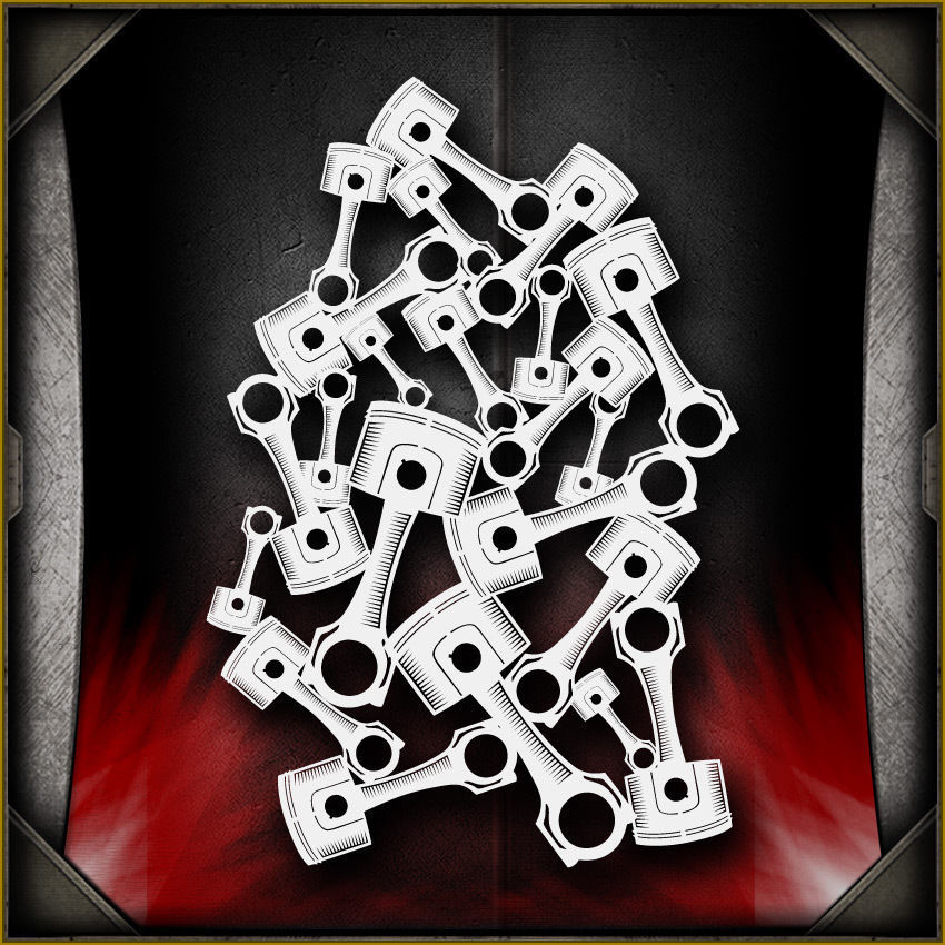Piston Background Airbrush Stencil Template Airsick