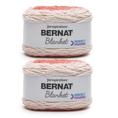 Yarn 2 Pack 10.56oz Crimson Cake #6 Super Bulky Bernat Blanket Perfect Phasing