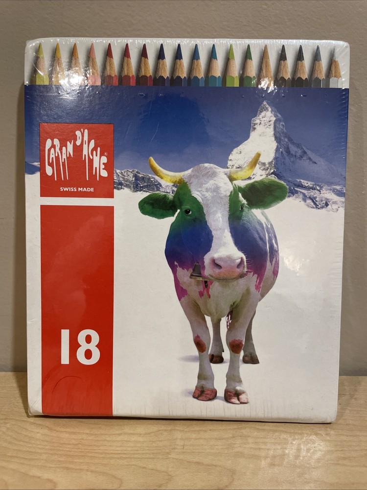 Caran d’Ache Swisscolor Water-Soluble Pencils – Set of 18 – Swiss Made – NEW