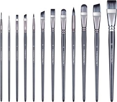 12-Piece Artist Paint Brush Set for Watercolor & Acrylic Masterpieces