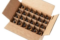 Black Coated Boston Round Glass bottles Black Bamboo Cap 1 oz / 30 ml 12 Pack