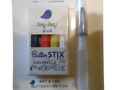 AQUARELLE JAQ JAQ Wet & Dry Butter Stix Water Soluble (4 Colors) NIP