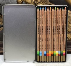 Koh-I-Noor Tri-Tone Pencils Multi-Colored Leads Set Of 11 pencils & 1 Blender