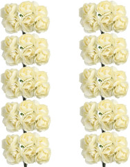 144pcs Mini Paper Flowers, 30mm Mulberry Paper 1.2″ Artificial Rose Flower wi…