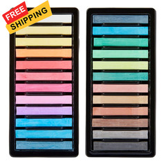 KINGART Pastels Studio Colored Square Chalk 24 1 Count (Pack of 24), Multi