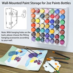 49 Holes Craft Paint Organizer Holder Vertical Acrylic Paint Storage Rack Sta…