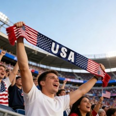 SeunKieer 2026 USA Soccer Supporters Fan Kit – Face Large, United States
