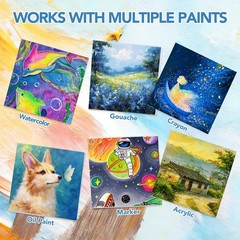 Prudiut 30 Pack Mini Painting Canvas, 2x2inch Small Mini, White