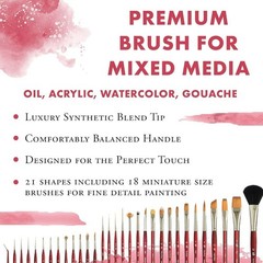 Paint Brush for Acrylic Oil and Watercolor Filbert Grainer 3/8 Inch