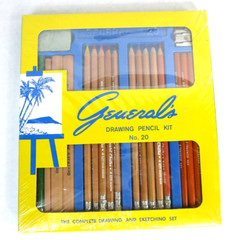 General Pencil Drawing & Sketching Pencil Kit No. 20 ~ 21 items Incl. New Sealed