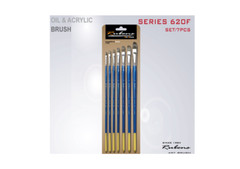 Rubens Artist Oil Acrylic Paint Filbert Brush 620F 1Set (7ea Brushes)