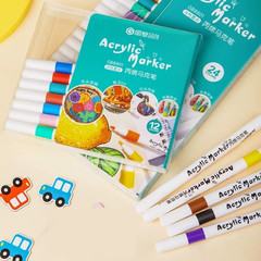 12-80 Colores Set Acrylic Paint Art Marker Pen Rock Painting for Kids Graffiti S