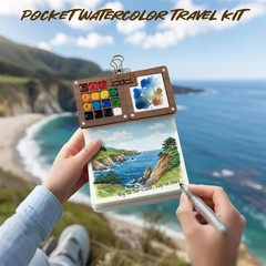 Mini Watercolor Kit Travel Pocket Artist Set Portable for Painters Picture APK