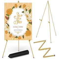 63″ Folding Easel Art Painting Display Stand Portable for Wedding Birthday Decor