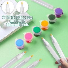 Biaungdo 6 Pcs 3 mm 6 mm Empty Fillable Pen, Clear Refillable Paint Pen Blank…