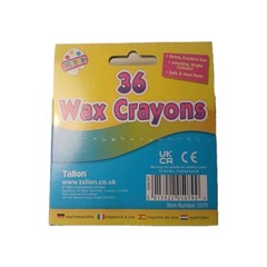 Artbox 36 Pack Wax Crayons Assorted Colours Non-Toxic Children’s Art Craft