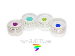 Glow in the Dark Powder Pigment Sample Pack #2 – GREEN – AQUA – PURPLE – BLUE
