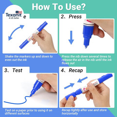 Oil Based Paint Markers, 8 Colors Dual Tip Paint Pens Paint Markers(0.7Mm & 3Mm)