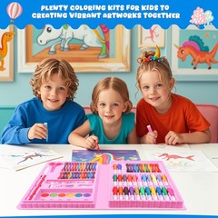 Art Supplies, Unicorn Drawing Coloring Set with Crayons, Colored Pencils, Ma…