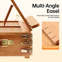 Adjustable Storage Box Easel,Painting Board Stand with Drawers,Storage Box Easel