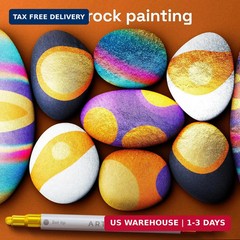 ARTISTRO 12 Gold Precision Dual-Tip Acrylic Paint Markers – Paint Pens Set with