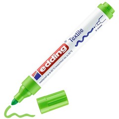 Edding 4500 Textile Marker Light Green Bullet Tip Fabric Pen 1 Count