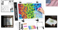 LED Light Pad A4 for Diamond Painting Kits with Adjustable Brightness USB Power