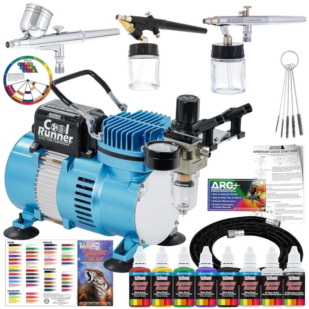 Airbrushing System with 3 Best-Selling Airbrushes