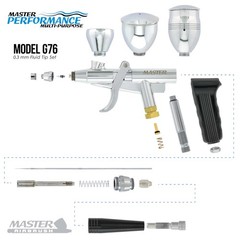 Master Performance G76 Airbrush Kit with Master Compressor TC-20 & Air Hose