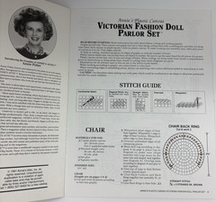 Vtg Annie’s Attic Fashion Doll Barbie Sz Plastic Canvas Parlor Set Patterns 225K
