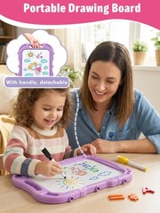 Lehoo Castle Easel for Kids, 4 in 1 Double Sided Kids Art Easel with Magnetic…