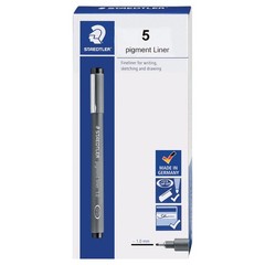 Fineliner Pen 1.0mm Black Box of 5 Staedtler Pigment Liner 308 10-9 Drawing Pens