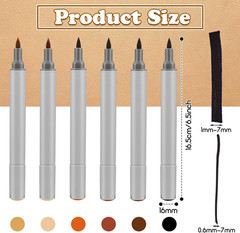 Leinuosen 6 Pack Dual Tip Leather Dye Marker Pens Touch up Pen Shoe Marker Leath