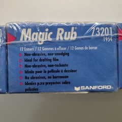 SANFORD MAGIC RUB ERASERS 1954 6 BOXES OF 12 Non-Smudge Non-Abrasive