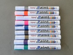 Toyo Waterproof Permanent Paint Marker Pen Car Tire Rubber Metal Pen