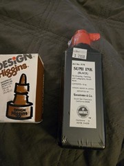 NEW Yasutomo Black Sumi Ink 6 Oz and Higgins Brown Ink 1 Oz NIP FREE SHIPPING