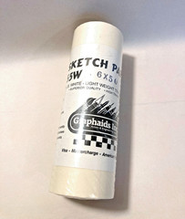 Sealed GRAPHAIDS Sketch Tracing Paper Roll 8 LB. White 6×50 inches – LA Vintage