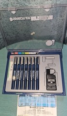Vintage Staedtler Marsmatic 700 Technical Drafting Pen Set w/ Ink Germany Case