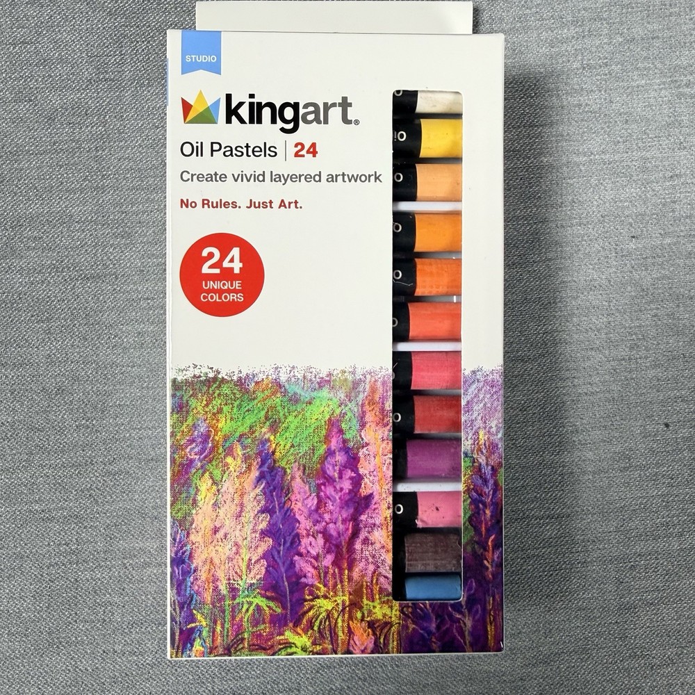 Kingart Studio: 24 Unique Oil Pastel Colors 2.7″ x0.4″ Soft & Smooth Sticks